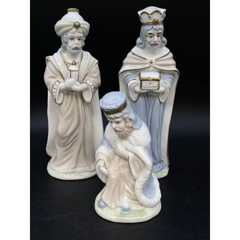 International Bazaar Pastel Nativity 3 Wise Men 9” Replacement Pieces